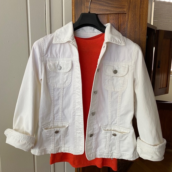 J. Jill White jean jacket - Picture 1 of 9